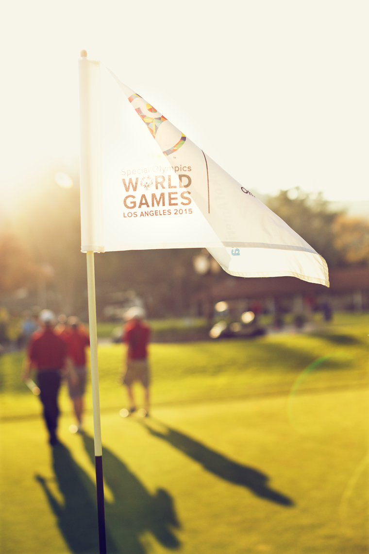 special olympics flag on golf course, washington dc commercial photography