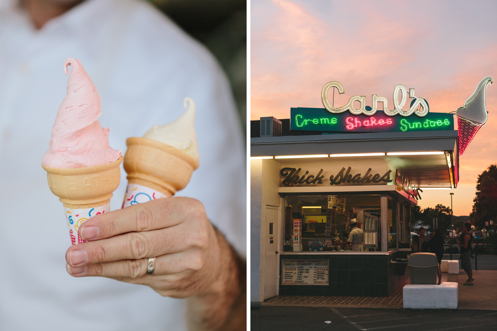 carls ice cream cone and stand for washington dc commercial photography