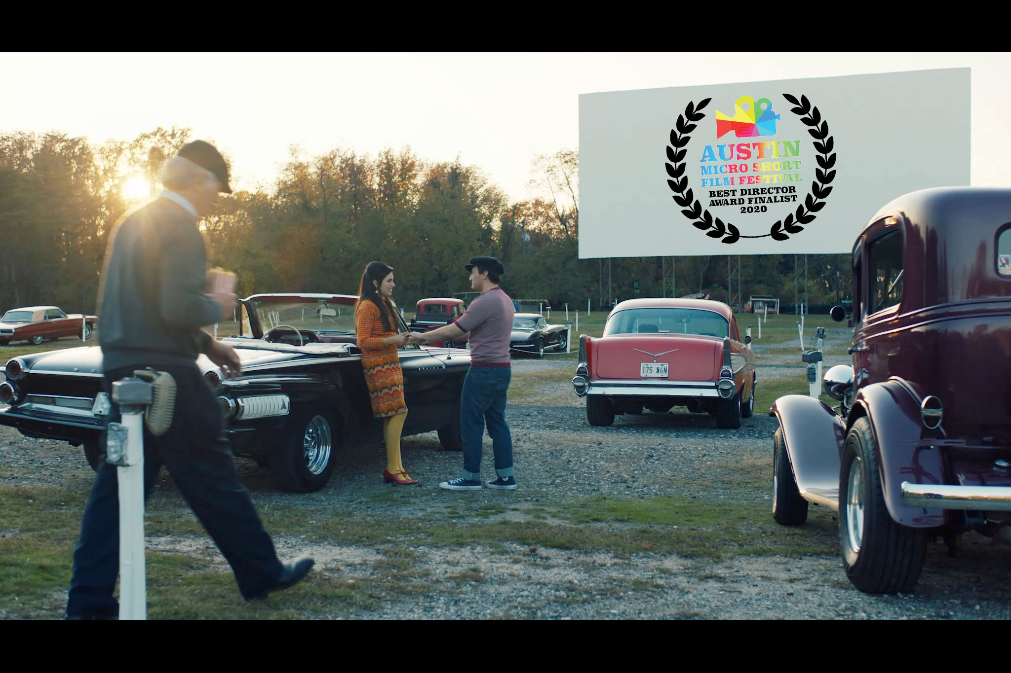 classic cars at drive-in theater, washington dc video production