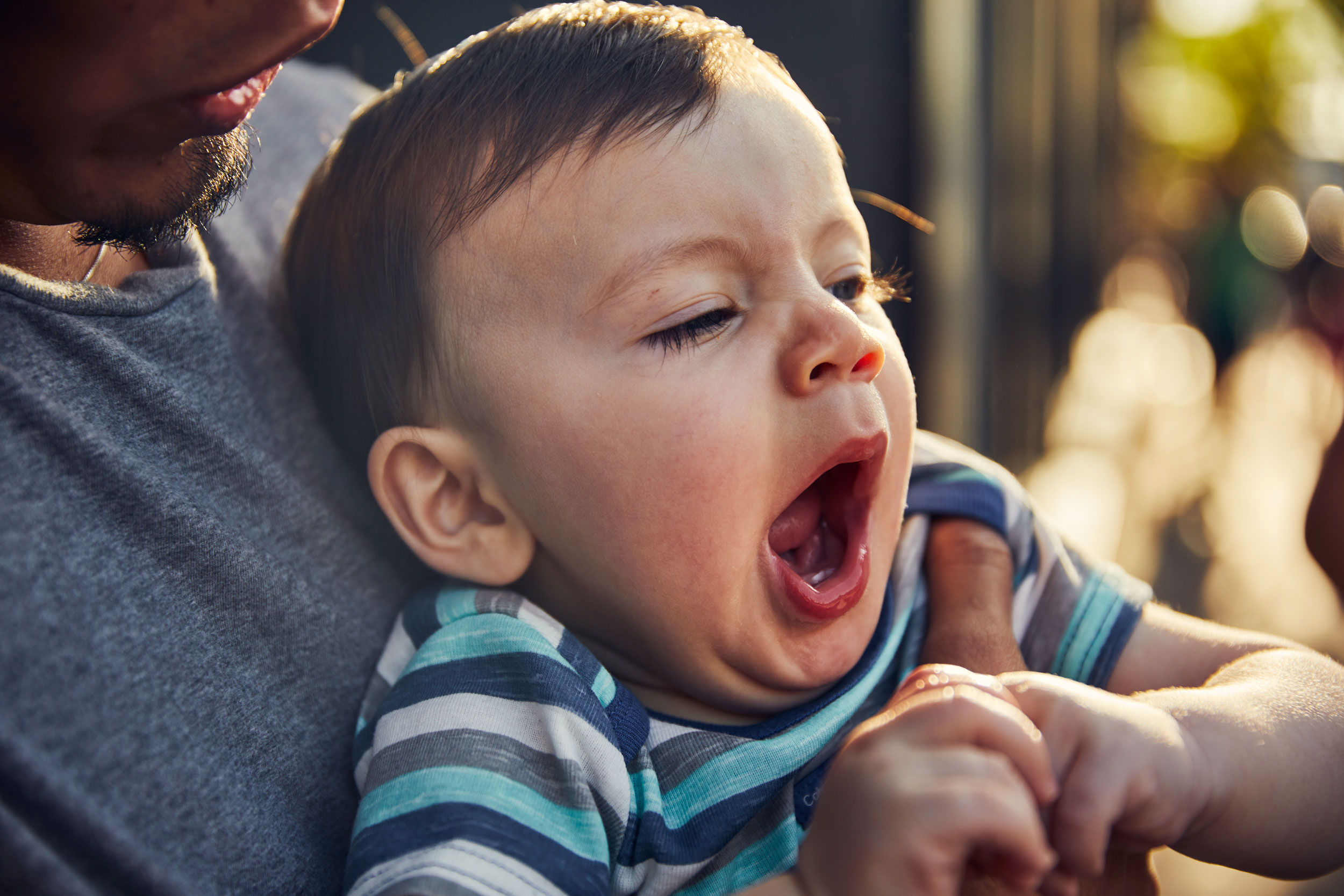 baby boy yawning for washington dc commercial photography