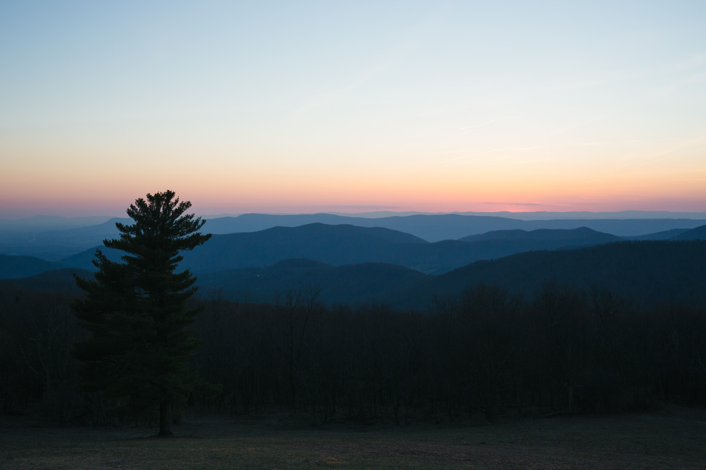Landscape photo of the Blue Ridge mountains